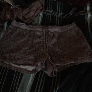 Floral boho lace shorts. Super cute!